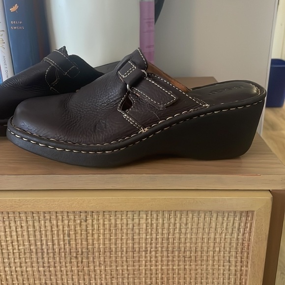 New BORN brown leather slip on clog 9 - Picture 2 of 6